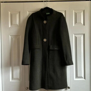 Geiger Austria Pure New Wool Coat size 40 Dark Green